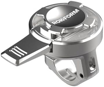 Rokform - Small Bar Mount, Scooter Mirror Mount, for 10mm - 16mm Handlebars, Designed Twist Lock iPhone, Galaxy, Pixel Cases or Universal Adapter (Polished Aluminum)