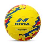 Nivia Rubber Throw Ball, Size 5 (Yellow/Red), Throwball