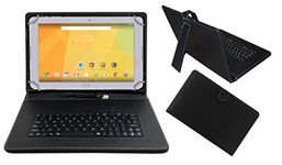 Acm USB Keyboard Case Compatible with Acer Iconia One 10 Tablet Cover Stand Study Gaming Direct Plug & Play - Black