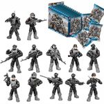 Generic Special Forces Mini Military Action Figure Blind Box Serie,Army Men Building Block,Random 24 PCS City Police Action Mini-Figures with Multiple Military Weapons, includes 12