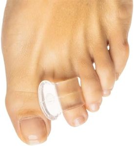 ZenToes Clear Gel Toe Separators for Bunions, Spreaders for Overlapping Toes and Drift Pain - 1 Pack of 4 (Clear)