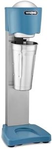 Waring Commercial Milkshake Drink Mixer, Light Duty Single Spindle Malt, Frozen Milk Shake Maker Machine, 1 HP, 2 Speed Hi/Low, One Hand Operation, Fully Automatic, 120V, 5-15 Phase Plug, 130W, WDM20