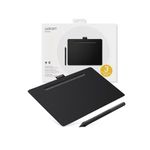 Wacom Intuos Bluetooth CTL-6100/K0-CX Digital Graphics Pen Tablet for Drawing (Black) Medium (10.4-inch x 7.8-inch) | Battery Free Pen with 4096 Pressure | Compatible with Windows, Mac & Android