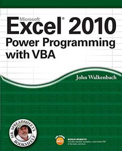 Excel 2010 Power Programming with VBA