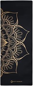 Shakti Warrior Sahasrara Shanti PU Yoga mat - Artist Designed, Premium eco friendly mats, Non Slip, Non Toxic, Great for Regular & Hot Yoga, Pilates and Work out (72 inch x 28 inch x 5mm Thick)k out (72 inch x 28 inch x 5mm Thick)