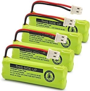 BT183482/BT283482 2.4V 600mAh Ni-MH Cordless Phone Battery Compatible with VTech DS6401 DS6421 DS6422 DS6472 LS6405 LS6425 LS6426 LS6475 LS6476 Handset (Pack 4)