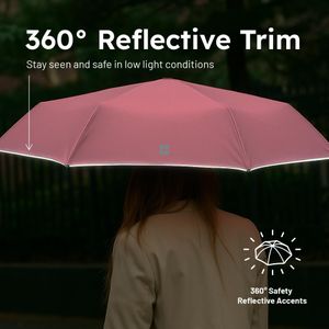 Weatherman Compact Travel Umbrella – Black, Lightweight & Windproof