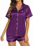 Ekouaer Silk Pajamas Womens Short S