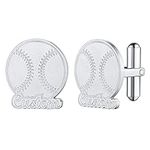 Custom Baseball Cufflinks for Men Personalized Baseball Cuff Link with Name Engraved Memorial Sport Cufflinks Coach Gifts