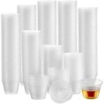 MATANA 300 Clear Plastic Bomb Shot Cups 3.4 oz, Shot Glasses for Layered Shots, Creative Cocktails & More - Weddings, Birthdays, Halloween, Festivals - Sturdy & Reusable