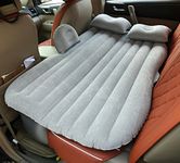 BROGBUS ABS Plastic Car Travel Vehicle Inflatable Cushion Mattress With Two Air Pillows, Car Air Pump And Repair Tikki, Grey, Full