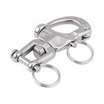 Snap Swivel Shackle, 316 Stainless Steel Swivel Eye Snap Shackle Quick Release Marine Swivel Shackle for Sailboat Spinnaker Halyard(70mm)