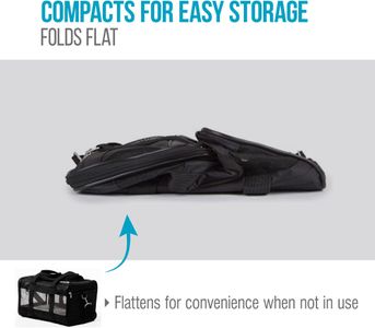 Sherpa Deluxe Travel Pet Carrier, Airline Approved – Small, Black Lattice