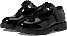 Steve Madden Unisex-Child Adaptive Suzey Mary Jane, Black Patent, 3 US Wide Little Kid