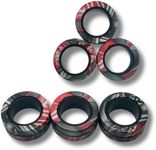 Four Brothers Colorful Magnetic Rings Fidget Toy Set for Stress Relief and Focus, Ideal for ADHD and Anxiety (Midnight Ember) - 3 Rings