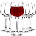 Homiu Large Red Wine Glasses Set of 6 | 400 ML | Crystal Clarity Wine Drinking Glass | Florence Collection | Party Wedding Gift Cocktail | Home Restaurants Kitchen Glassware | Dishwasher Safe