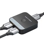 HDMI Switch 4k@60Hz, VENTION HDMI Splitter Bi-Directional 2 in 1 Out or 1 in 2 out HDMI Switcher, Manual HDMI Hub Supports HD, Plug and Play for PS5/PS4,Xbox,Blu-Ray,FireStick,Roku HDTV,Apple TV