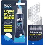 Lupo Heavy Duty Liquid Vinyl Repair Patch With Reinforcing Mesh Cord | Vinyl Repair Adhesive Sealant | For Inflatable Kayaks, Canoes, Boats, Air Beds, Tents, Swimming Pools & Hot Tubs (30ml)