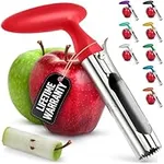 Zulay Kitchen Premium Apple Corer Tool - Ultra Sharp, Stainless Steel, Serrated Blades for Easy Coring - Easy to Use & Clean, Durable Apple Corer Remover for Baking Apples & More - Red