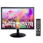 SKitphrati 15.6 Inch Small Monitors 1366x768 LED Screen PC Monitor with HDMI VGA AV BNC USB (VESA, Remote Control, Built in Speaker, VESA) Desktop Monitor for Ras Pi, Laptop, Computer, MAC