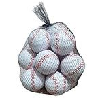 HPWFHPLF Baseballs, 12 Pack Standard Size 9 Inch Soft Training Baseballs, Reduced Impact Safety Practice Baseballs for Kids Beginners (White, Soft)