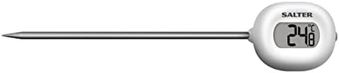 Salter 518 WHCREU16 Instant Read Meat Thermometer – Digital Food Thermometer for Air Fryers, Temperature Probe for Kitchen, BBQ, Jam & Deep Frying, 0.1°C Precision, -45°C to 200°C, Batteries Included