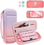 Fintie Case Compatible With Switch Lite, 8 in 1 Switch Lite Accessories Bundle with Nintendo Switch Lite Carrying Case, Clear Case, Switch Lite Screen Protector, Switch Thumb Grips (Fantacy Ombre)