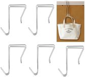 Vagocom 5Pack Wire Cubicle Hooks,Cubicle Shelf Hangers for Hats,Bag,Coat,Mirror,Office Cubicle Accessories(Silver)