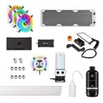 Corsair Hydro X Series iCUE XH305i RGB PRO Custom Cooling Kit (Hardline CPU Cooling Loop, CPU Water Block, D5 Pump/Reservoir Combo, Radiator, 3X RGB Fans, iCUE Software Control) White