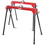 Excel Steel Saw Horse Heavy Duty Twin Pack - Portable and Durable Folding Sawhorses - Sawhorse - Saw Bench - Sawhorse Workbench - Saw - Foldable & Portable Sawhorse