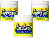 (3 Pack) Zoo Med Avian Calcium Bird Food, 8-Ounce Each