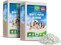 SMALL PET SELECT Premium Small Animal Bedding, Unbleached White Paper Bedding for Small Indoor and Outdoor Pets, Made in USA, 356L (178L 2-Pack)
