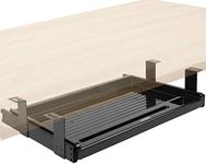 Duronic Keyboard Platform DKTSX2 | Under Desk Drawer for Keyboard and Mouse | Attachable Keyboard Tray | 41x31cm / 16x12in | Ergonomic Workstation Solution | Sliding Pull-Out Tray | Easy Installation