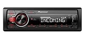 Pioneer MVH-330DAB 1-DIN receiver with DAB/DAB+, Bluetooth, Red illumination, USB and compatible with Android devices.