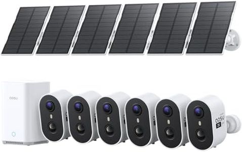 aosu Solar Security Cameras Wireless Outdoor, 2K HD Home Security Camera System, PIR + AI Human Detection, Color Night Vision, Easy to Set Up, Local Storage, No Subscription Required, 6-Cam Kit
