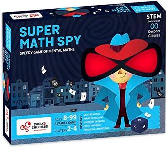 Chalk and Chuckles Super Math Spy - A Mental Math Educational Game for Kids at Home, Ages 8, 9, 10 Year Old and Up, STEM Toy, Gifts for Boys & Girls, Grade 2 & Up