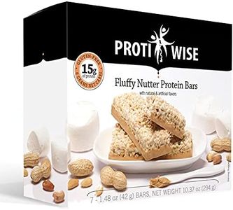 ProtiWise – High Protein 15g Bar | 7/Box | Weight Loss, Diet, KETO Friendly, Hunger Control, Meal Replacement | Gluten Free, Low Fat, Low Sugar (Fluffy Nutter)