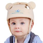 Ocanoiy Baby Infant Toddler Helmet Toddler Cap Cushion Children Adjustable Helmet Hat Harnesses Cap Kid Child for Crawling Walking Playing (Beige)