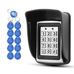 OBO HANDS Rfid Metal Access Control Keypad + Waterproof Cover+10pcs 125KHz Keychains for Contactless Door Controller Electric Security Lock