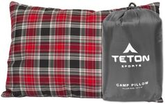 TETON Sports Camp Pillow; Great for Travel, Camping and Backpacking; Washable, Grey, 12 x 18 inches ; 9.6 ounces