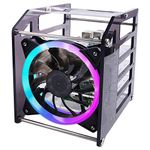 GeeekPi Raspberry Pi Cluster Case, Raspberry Pi Rack Case Stackable Case with Fan 120mm RGB LED 5V Fan for Raspberry Pi 4B/3B+/3B/2B/B+ and Jetson Nano (4-Layers)