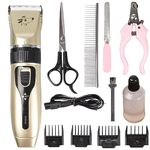 True Face Dog Grooming Kit Pet Clippers for Dogs Low Noise Clipper Rechargeable Cordless Pet Clipper Dogs Hair Trimmer Electric Shaver for Dogs Cats