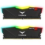 TeamGroup T-Force Delta RGB 2x8GB 3200MHz (3200MT/s) CL16 Black, 16GB DDR4 RAM Kit, Desktop Gaming Memory, Metal Heatsink, ARGB Sync, XMP 2.0, for Intel/AMD CPU, High Performance Low Latency Module