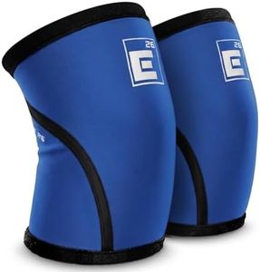6mm Knee Sleeves for Weightlifting (Sold as a Pair) - Durable Compression Sleeve for Support and Mobility - Knee Brace for Functional Fitness, Squats, Deadlift (Extra Large, Blue)
