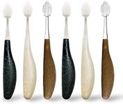 RADIUS Toothbrush Source Floss Brush BPA Free & ADA Accepted Improve Gum Health & Reduce Gum Issues - Medium - Assorted Colors - Pack of 6
