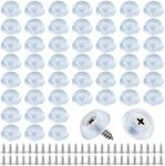 Rubber Feet, 50pcs Cutting Board Feet Non Slip Bumpers with Stainless Steel Screws Round Cutting Board Legs Pad for Furniture Kitchen Appliances