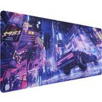 Xcosmic Gaming Mouse Pad, 900 x 400 mm XXL Large Mouse Mat, Personalized Extended Anime Mouse Pad, Office Desk Mat Large Size, Meet High-speed and High-precision Requirements(UK09 neoncar)