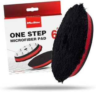 Maxshine Premium One-Step Microfiber Polishing Pad for DA and Rotary Polishers – Ultra-Soft Microfiber, Cut & Polish in One Step Dual EVA Cushion Foam Insertion, Hook & Loop (6")