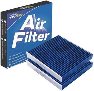 Forccord 2-PACK Cabin Air Filter Fits for A3(15-20), A3 Quattro/Golf SportWagen(15-19), Jetta (19-21), Tiguan Atlas Golf GTI Golf Alltrack Activated Carbon Cabin Filter ACF028(CF11643) Accessories