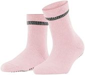 FALKE Women's Cuddle Pads Slipper Socks, Cozy Warm, Cotton Merino Wool, House Socks for Winter and Fall, Sole Grips, Pink (Sakura 8909), 5-7.5, 1 Pair